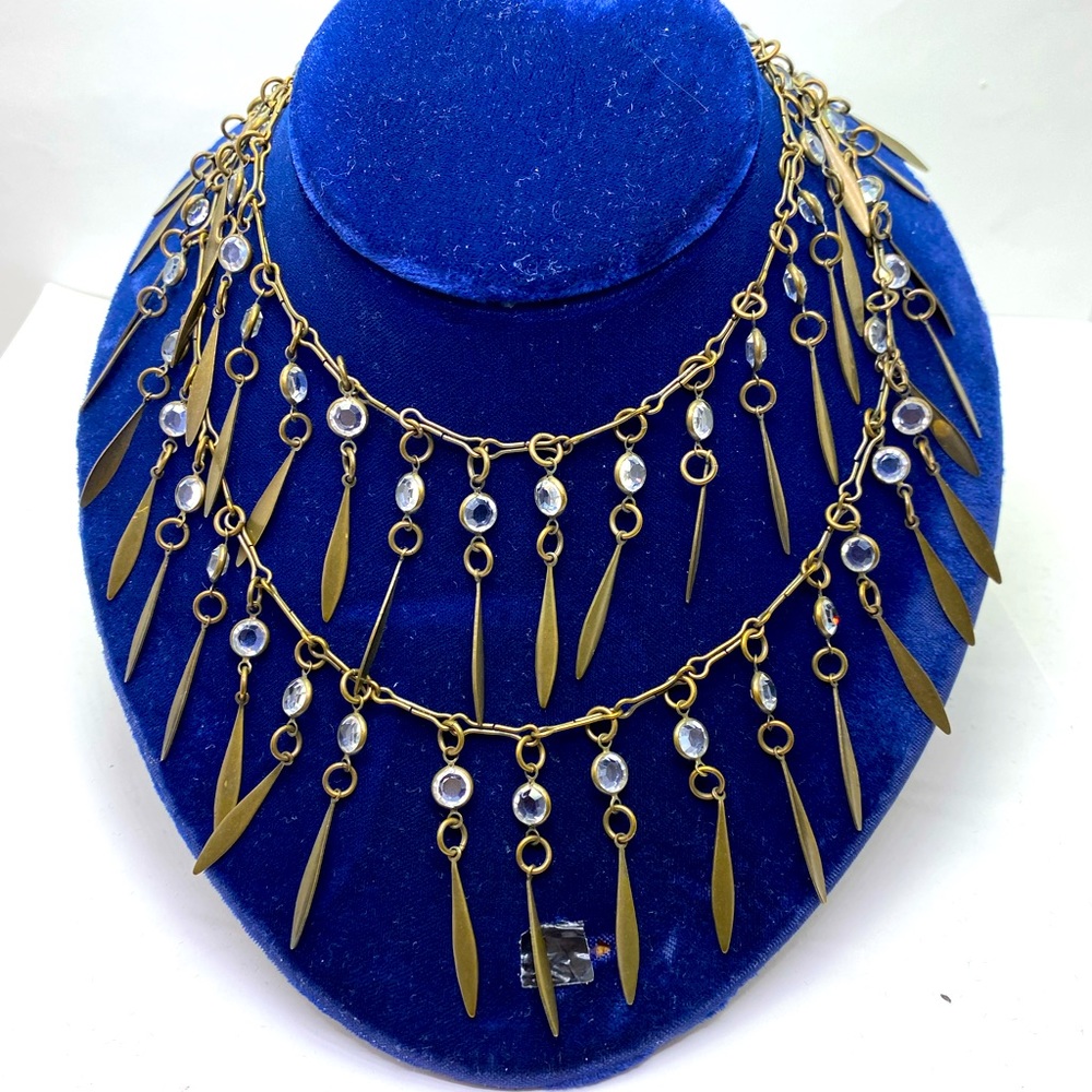Retired Sorrelli Swarovski statement necklace. Collection Sorrelli jewelry 40”L